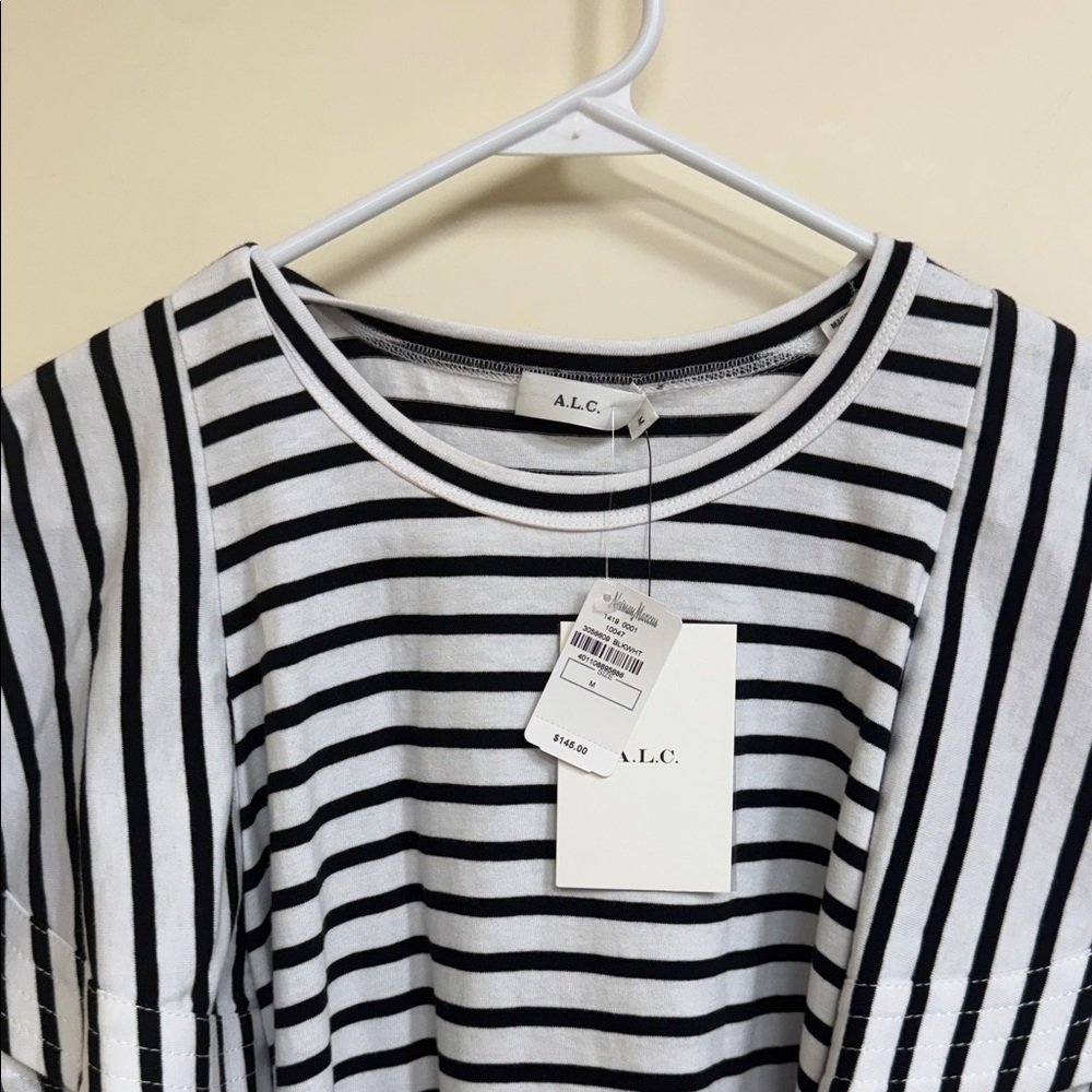 ALC Black and White Striped Women's Top - Picture 5 of 8